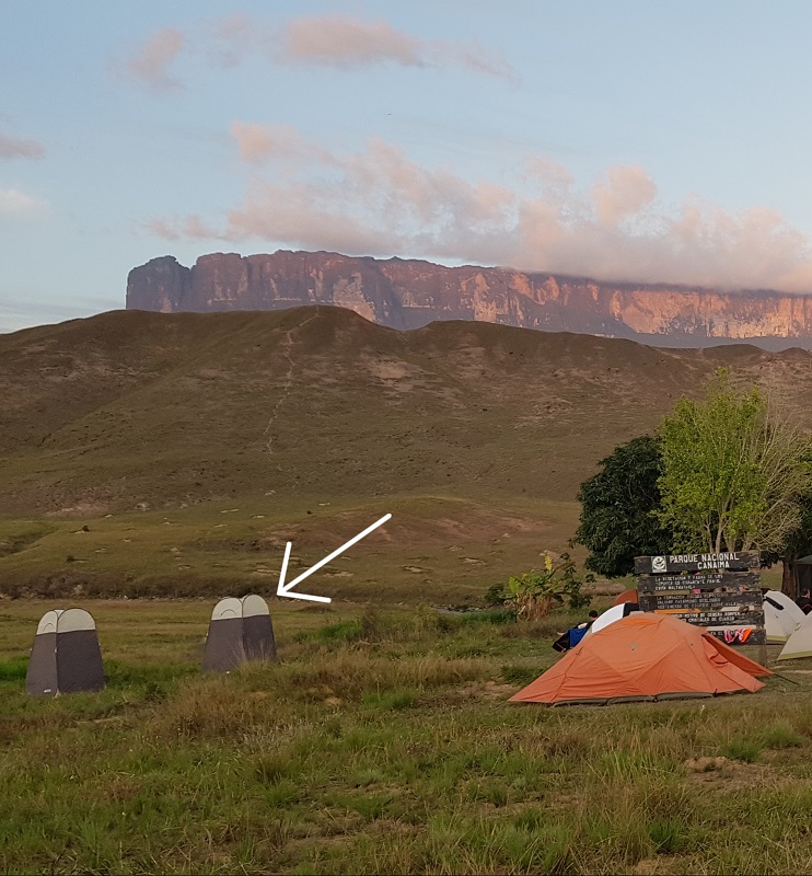 Banheiro durante o trekking do Monte Roraima